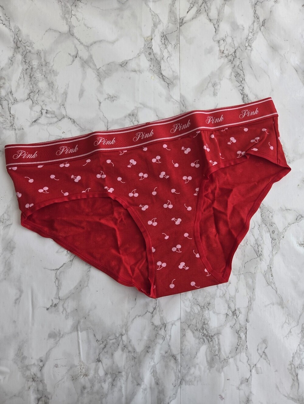 Victoria's Secret PINK Logo Cotton Hiphugger Hipster Panties L NWT